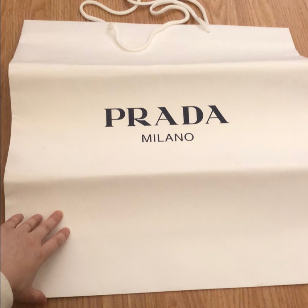 Prada paper shopping bag